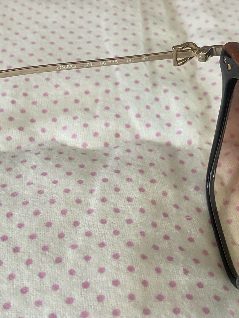 NIB Longchamp Oversized Square Gradient Sunglasses Black & Gold w/Case - Picture 9 of 9